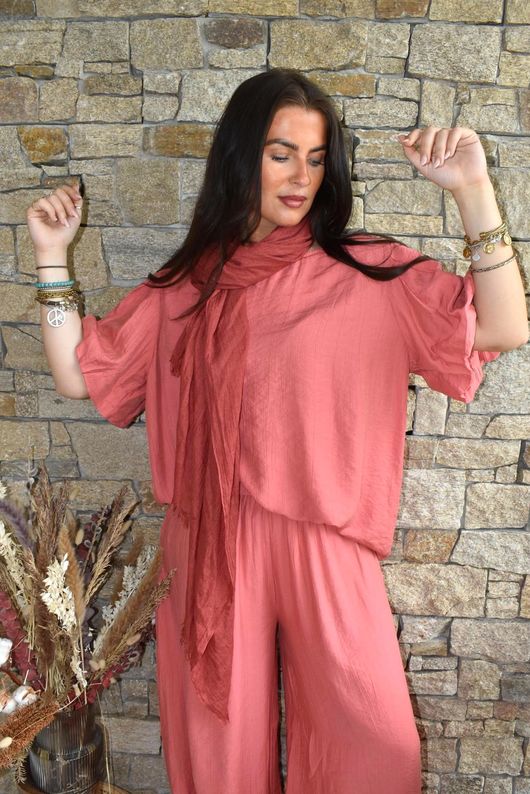 Randles Puff Sleeve Blouse Rhubarb Rose
